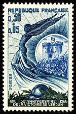 Image du timbre 50ème anniversaire de la victoire de Verdun