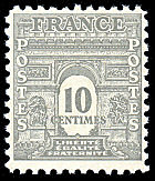 Image du timbre Arc de Triomphe de Paris 10c gris