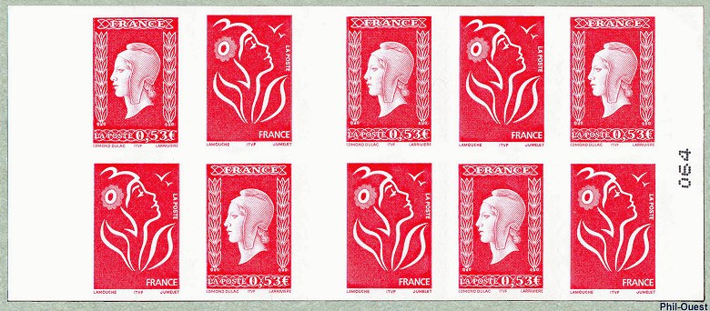 Image du timbre Carnet mixte autocollants sans valeur facialeMarianne de Dulac et Marianne de Lamouche