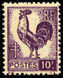 Image du timbre 10 F violet