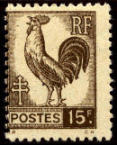Image du timbre 15 F sépia