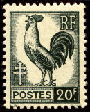 Image du timbre 20 F vert-noir