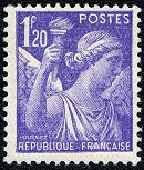 Image du timbre Iris 1F20 violet2ème série
