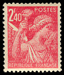 Image du timbre Iris 2F40 rose carminé2ème série