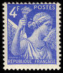 Image du timbre Iris 4F bleu2ème série