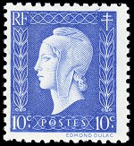 Image du timbre 10c bleu