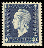 Image du timbre 40c bleu-noir