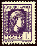 Image du timbre 1 F violet