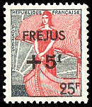 Image du timbre Marianne à la nef,  25 F   5 FAu profit des sinistrés de Fréjus