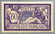 Image du timbre Merson 60c violet et bleu