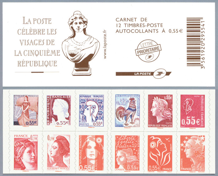 Image du timbre Les visages de la Vème République