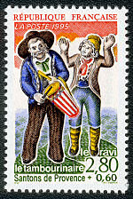 Image du timbre Le tambourinaire et le ravi