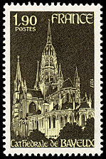 Image du timbre Bayeux-La cathédrale de nuit