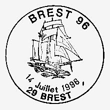 Oblitération temporaire pour Brest-96
14 juillet 1996