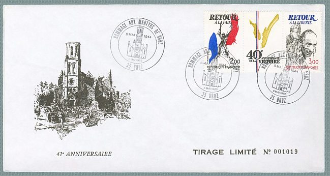 Enveloppe commémorative du bombardement de Bruz
