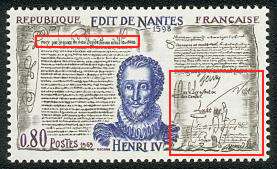 Image du timbre L´Édit de Nantes - 1598Henri IV (1553-1610)