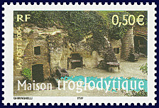 Image du timbre Maison troglodytique