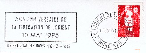 50ème anniversaire de la libération de Lorient
10 mai 1945 - 10 mai 1995