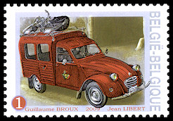 Image du timbre La Poste en mouvement - 2CV Citroën années 50