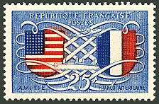 Image du timbre Amitié franco américaine