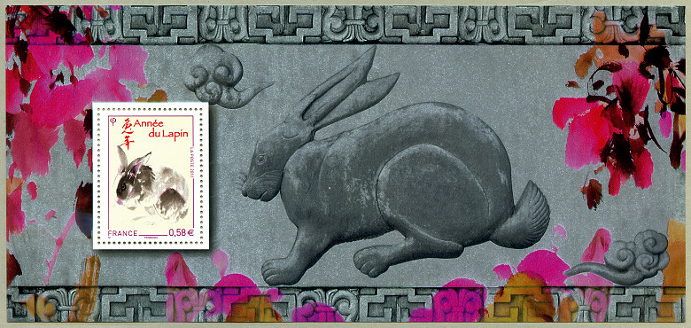 Image du timbre Souvenir philatélique de l'année du lapin