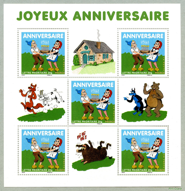 Image du timbre Joyeux anniversaire-Sylvain et Sylvette