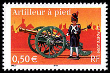Image du timbre Artilleur à pied