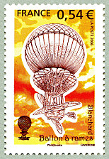 Image du timbre Ballon à rames - Blanchard