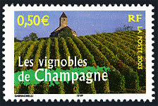Image du timbre Les vignobles de Champagne