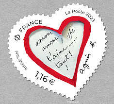 Image du timbre Cœur Agnès b. autoadhésif à 1,16 €