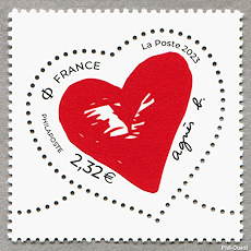 Image du timbre Cœur Agnès b. 2,32 €