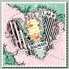 Image du timbre Le coeur de Balmain gommé à 1,46 €
