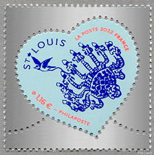 Image du timbre Cristallerie Saint-Louis-Timbre cœur gommé à 1,16 €