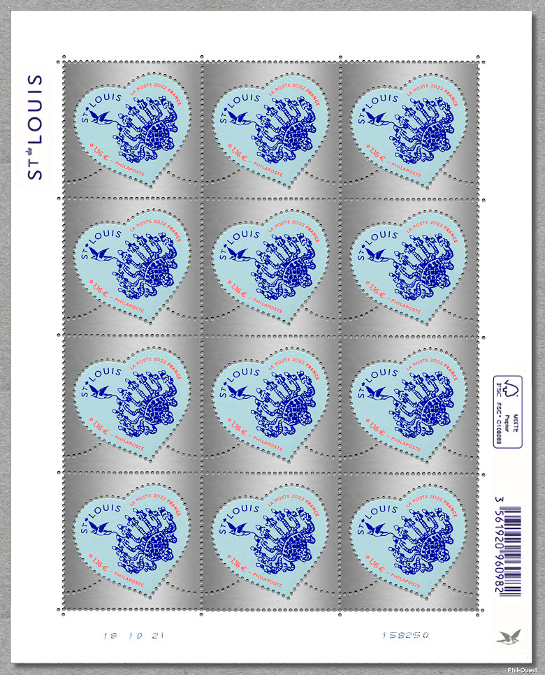 Image du timbre Cristallerie  Saint-Louis - 12 timbres à 1,16 €