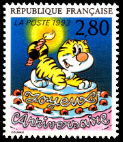 Image du timbre «Joyeux anniversaire» par Stéphane Colman