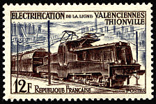 Image du timbre Électrification de la ligne-Valenciennes - Thionville