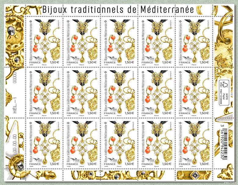 Image du timbre Bijoux traditionnels de Méditerranée