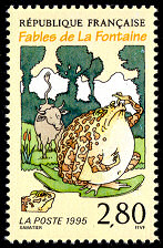 Image du timbre La grenouille qui se veut faire-aussi grosse que le bœuf
