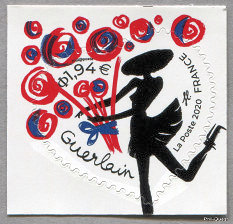 Image du timbre Cœurs Guerlain - Bouquet - Autoadhésif