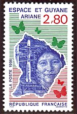Image du timbre La Guyane et l´Espace - Ariane