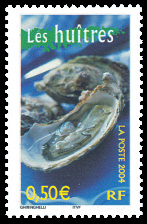 Image du timbre Les huitres