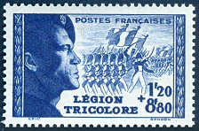Image du timbre Légion tricolore, bleu