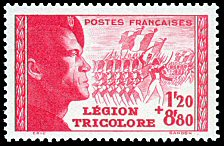 Image du timbre Légion tricolore, rouge