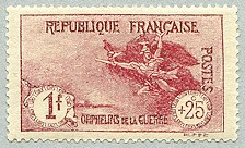 Image du timbre La Marseillaise rose 1F+25c