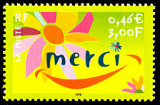 Image du timbre Merci