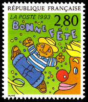 Image du timbre «Bonne fête» par Bernard Olivié