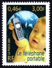 Image du timbre Le téléphone portable