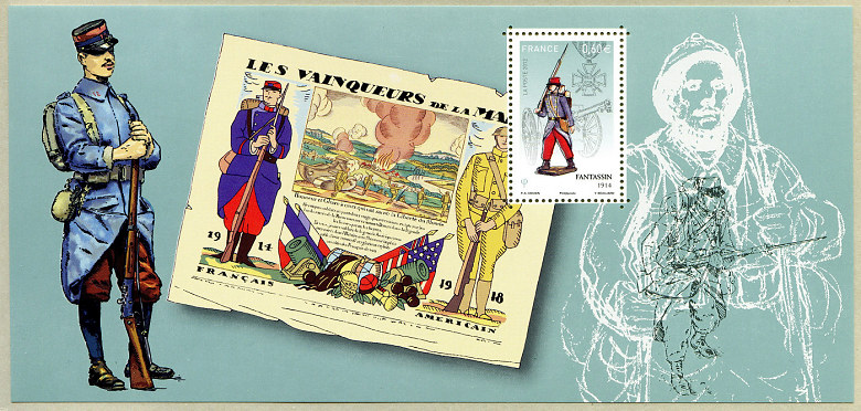 Image du timbre Souvenir philatélique Fantassin 1914