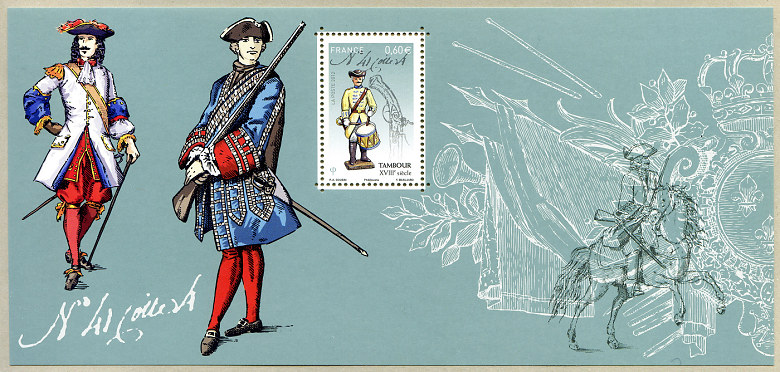 Image du timbre Souvenir philatélique Tambour XVIIIème siècle