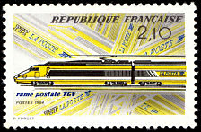 Image du timbre Rame postale TGV